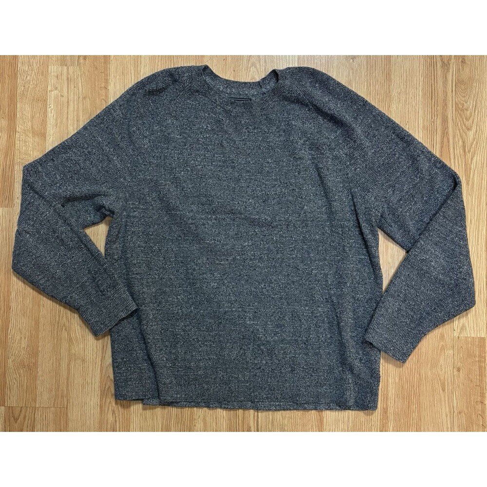 Abercrombie & Fitch Sweater Mens 2XL Black Pullover Knit XXL Crew Neck Logo